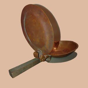 Bed Warmer Cecil Sherman Antique Wood Brass Copper Servant Pan